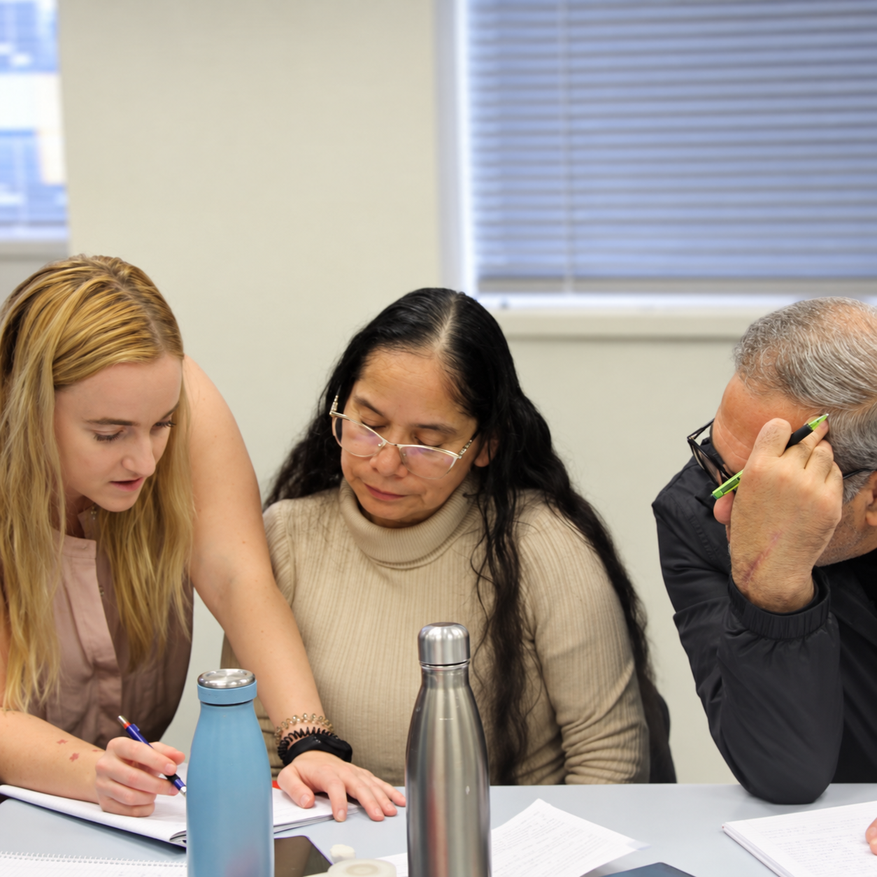 Johanna teaching adult learners